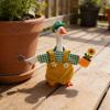 Muspeczenith Gardener Desk Goose Outfits 7 Inch Mini Desktop Goose Clothes with Flower and Shovel (Multi-Color, S) view 3
