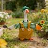 Muspeczenith Gardener Desk Goose Outfits 7 Inch Mini Desktop Goose Clothes with Flower and Shovel (Multi-Color, S) view 4