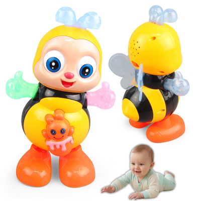Dancing Bee Toy with Music & LED Lights - Chiquitita Interactive Walking Toy for Toddlers, Juguete de Abeja Bailarina para Nios, Sensory Learning Gift for Boys Girls 1 2 3+ (Bee)