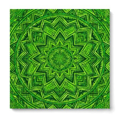 Building Block Puzzle Ornament, Hippie Mandala Cool Printed Plastic Desktop Decor 7.57.5 Inch, Lightweight Tabletop Ornament for Home Office Living Room Bedroom