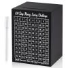 Acellegic Black 6.5inch Money Saving Box Unbreakable Piggy Bank for Adults Save 5, 050 Metal Savings Piggy Bank 100 Day Money Saving Challenge Stainless Steel Box Must Break to Open view 1