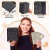 Acellegic Black 6.5inch Money Saving Box Unbreakable Piggy Bank for Adults Save 5, 050 Metal Savings Piggy Bank 100 Day Money Saving Challenge Stainless Steel Box Must Break to Open view 3