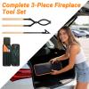 Dasmiro 28 Inch Fireplace Tongs and Fire Poker Set with Storage Bag view 3