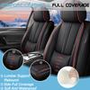 VIUDMEK Full Set Car Seat Covers for Toyota Corolla Hybrid 2020-2026 Leather Seat Covers Waterproof Front Seats&Rear Car Seat Protector Breathable Car Seat Cushion Cover Black&Red view 3