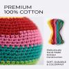 3-6PCS Hand-Made Knitted Hacky Bags,2026 Upgraded Hacky Footbags Knitted,Crochet Kick Bags for Outdoor Party Game (6pcs) view 2