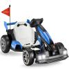 Okay Run 24V Electric Go Kart for Kids, Licensed Porsche Drift Kart, Blue view 1