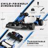 Okay Run 24V Electric Go Kart for Kids, Licensed Porsche Drift Kart, Blue view 3