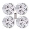 4pcs 2.2 Inches Metal Wheel Rims Hub with Brake Disc, Aluminum Alloy Wheel Hub for 1/10 RC Car, Compatible with Axial SCX10 90046 SCX10 III - 4 Wraith Capra view 1