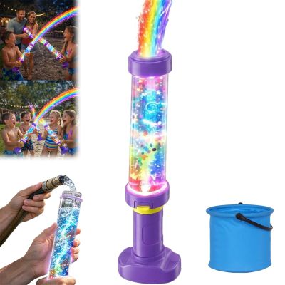 2026 New Glowing Rainbow LED Water Blaster,Summer Fun that Pops Like Magic,Fireworks Squirt Gun for Kids Adults,Light Up Outdoor Pool Beach PartyLighted Poolside Toys,Cool Spray Soaker,Birthday Gift