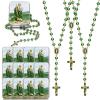 Tondiamo 12 Set St. Jude Green Rosary Bulk Catholic Beads Rosary Necklace view 1