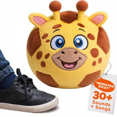 Move2Play, Hilariously Interactive Toy with Music & Sound Effects for Boy & Girl | Ball for Toddler & Baby | 12, 18+ Months | 1, 2, 3+ Year Old (Animal Ball - Giraffe)