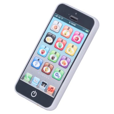 Karlak Simulation Shaped Baby Mobile Phone Toy with Clear Music, Excellent Plastic Material, for Travel (Black)
