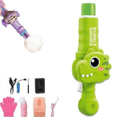 Bubble Fog Wand, Fog Bubble Machine for Kids, Fogs Bubbles Machine with Lights & Sound, Parent-Child Interaction for Parties, Beaches, Summe (Dinosaur)
