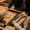 1PCS Mahjong Racks with Pushers, Wavy Edge Design & Magnetic Closure, 17.5 Inch Acrylic Green Tortoiseshell Pattern for American Mahjong Tiles view 2
