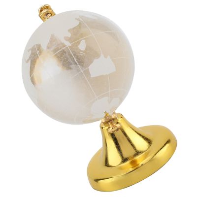 Yinhing Round Glass Globe with Golden World Map Elegant Home and Office Decor Decorative Quartz Sphere for High End Gifting and Photography (Gold)