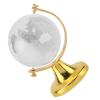 Yinhing Round Glass Globe with Golden World Map Elegant Home and Office Decor Decorative Quartz Sphere for High End Gifting and Photography (Gold) view 2
