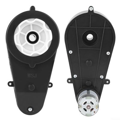 Electric Motor, for Ride On Car, RS390 RS550 High Torque DC Transmission with Metal Gears, 12V Low Noise Replacement Parts, for Children Toys Black(RS550 12V 18000RPM)