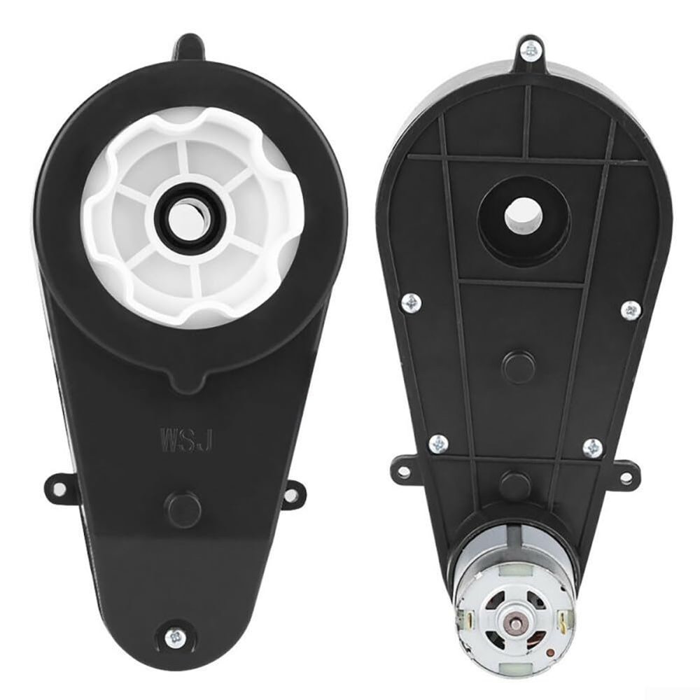 Electric Motor, for Ride On Car, RS390 RS550 High Torque DC Transmission with Metal Gears, 12V Low Noise Replacement Parts, for Children Toys Black(RS550 12V 18000RPM)
