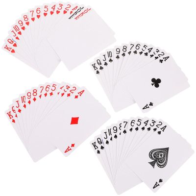 WESIEVYA 4 Sets Sublimation Blank Playing Cards - White Blank Board Game Pieces - Printable Poker Themed Supplies for Replacement Board Gaming