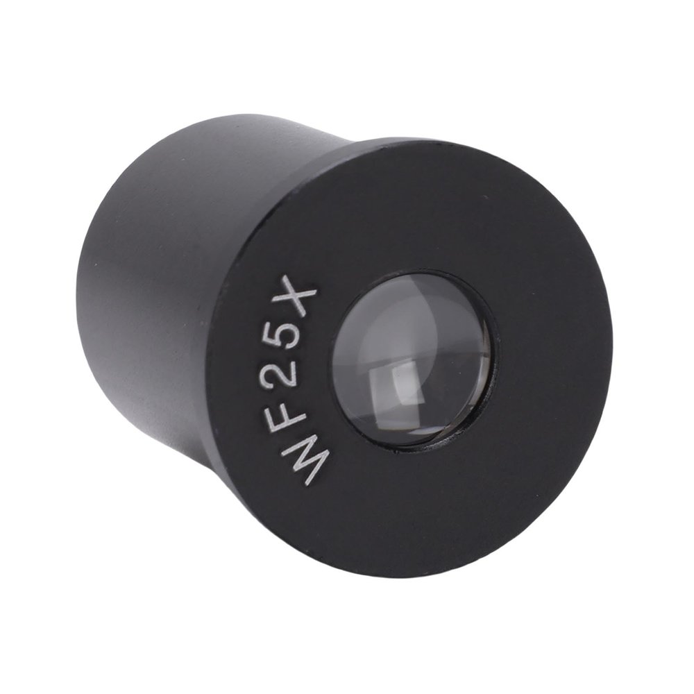 Diyeeni Microscope Eyepiece, 25X Aluminum Alloy Optical Glass Microscope Eyepiece Lens, Biological with 12mm Aperture for Standard Microscopes