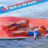 10' x 5' Lily Pad Floating Mat for Lake, 3-Layer Tear-Resistant XPE Foam Floating Water Mat, Floating Pool Mat for Ocean, Beach, River Red/Blue view 4