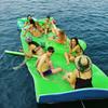 10' x 5' Blue & Green Lily Pad Floating Mat for Lake, 3-Layer Tear-Resistant XPE Foam Floating Water Mat, Floating Pool Mat for Ocean, Beach, River view 4