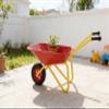 Toy Wagon Cart for Boys and Girls, 33LB Capacity, Lightweight Metal Handcart for Sand, Garden, Yard Play and Storage Durable Red Tray with Yellow Frame view 3