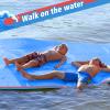 10' x 5' Blue Lily Pad Floating Mat for Lake, 3-Layer Tear-Resistant XPE Foam Floating Water Mat, Floating Pool Mat for Ocean, Beach, River view 3