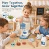 Wooden Toy Coffee Maker for Kids - Pretend Play Coffee Machine with Pods, Cups & Accessories, Little Barista Kitchen Role Play Playset, Screen for Toddlers Boys Girls Ages 3+ view 2