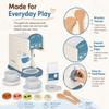 Wooden Toy Coffee Maker for Kids - Pretend Play Coffee Machine with Pods, Cups & Accessories, Little Barista Kitchen Role Play Playset, Screen for Toddlers Boys Girls Ages 3+ view 3