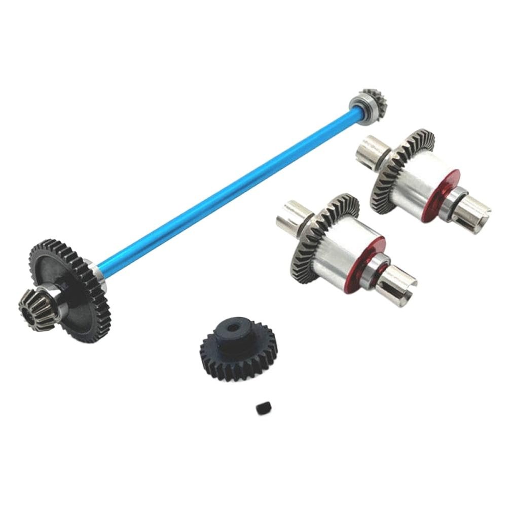 COMODO Metal Transmission Assembly with Differential for 1/18 RC Car Compatible with A949 A959 A969 A979 K929 B(Blue)