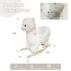 Gecheer Kids Rocking Horse Toy with Lullaby Sound, Soft Plush Alpaca Design, Safety Belt & Hand Puppets for Toddlers 1-3 Years, White, CPC Certified view 2