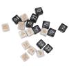 Omquot 20 Piece Numbered Dice Set Made of Pearl White and Black Plastic, Durable, Lightweight Multiplier Design for Onboard Math Teaching view 2