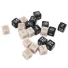 Omquot 20 Piece Numbered Dice Set Made of Pearl White and Black Plastic, Durable, Lightweight Multiplier Design for Onboard Math Teaching view 3