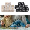 Omquot 20 Piece Numbered Dice Set Made of Pearl White and Black Plastic, Durable, Lightweight Multiplier Design for Onboard Math Teaching view 4