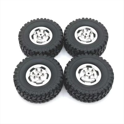 RC Car Accessories for MN 99s for MN168 for MN82 LC79 for MN78 for WPL 4Pcs RC Car Parts Metal Upgrade Wheel Hub Tire Remote Control Accessories(Silver)