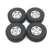 RC Car Accessories for MN 99s for MN168 for MN82 LC79 for MN78 for WPL 4Pcs RC Car Parts Metal Upgrade Wheel Hub Tire Remote Control Accessories(Silver) view 1