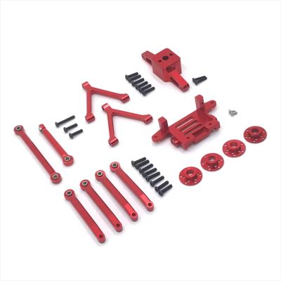 RC Cars Models Compatible with SG-2801 1/28 4WD RC Car Modification Replacement Parts Metal Adapter Tie Rod Motor Base Servo Base Set(Red)