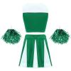 JEATHA Kids Sleeveless Cheer Printed Cheerleading Outfit Halloween Dress Up Party Wear Sports Day for Dance Green 11-14 Years view 4