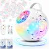 Rechargeable Bubble Machine with Remote Control, Auto 90 & 360 Rotation, 7-Color RGB Lights, 35000+ Massive Bubbles Per Minute, 75Min, for Kids Toddlers Birthday Parties Easter Outdoor Wedding view 1