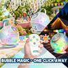 Rechargeable Bubble Machine with Remote Control, Auto 90 & 360 Rotation, 7-Color RGB Lights, 35000+ Massive Bubbles Per Minute, 75Min, for Kids Toddlers Birthday Parties Easter Outdoor Wedding view 2