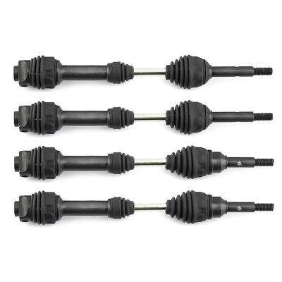 RC Cars Models Compatible with Traxxas for Slash for Rustler for Hoss for Stampede for VXL 4X4 1/10 Rc Car 4Pcs Rear Drive Shaft Steel Driveshaft CVD(Black)