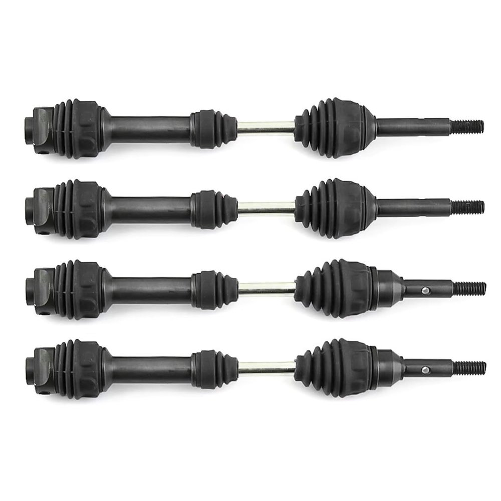 RC Cars Models Compatible with Traxxas for Slash for Rustler for Hoss for Stampede for VXL 4X4 1/10 Rc Car 4Pcs Rear Drive Shaft Steel Driveshaft CVD(Black)