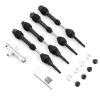 RC Cars Models Compatible with Traxxas for Slash for Rustler for Hoss for Stampede for VXL 4X4 1/10 Rc Car 4Pcs Rear Drive Shaft Steel Driveshaft CVD(Black) view 2