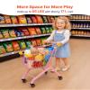 VEVOR Shopping Cart for Kids, Sturdy Steel Frame, Grocery Store Pretend Play Toy with Wheels, Dense Mesh Basket, Toy Shopping Cart Trolley, Foldable Design, Flip-Open Back, for Kids & Toddlers Ages 3+ view 3