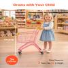 VEVOR Shopping Cart for Kids, Sturdy Steel Frame, Grocery Store Pretend Play Toy with Wheels, Dense Mesh Basket, Toy Shopping Cart Trolley, Foldable Design, Flip-Open Back, for Kids & Toddlers Ages 3+ view 4