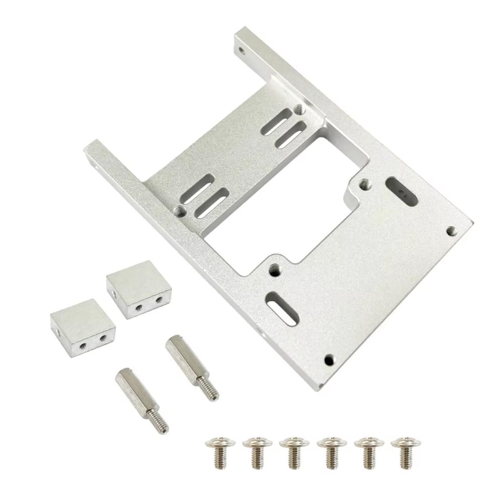 RC Cars Models Compatible with WPL B1 B14 B16 B24 C24 C14 RC Cars Upgrades Parts Modification Spare Steering Servo Fixed Mount Bracket(Silver)