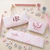 Mahjong Tile Bag, Thickened Quilted Mahjong Set for American Tiles and Racks, Floral Carrying Tote Bag, Protective Sleeve Storage for Rack Pusher, Party Travel Accessories Case, Racks Option view 4
