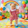 RXDOLL 28 Inch Sweet Face Lifelike Reborn Baby Dolls Soft Cloth Body,Real Baby Size Rooted Blonde Curly Hair Realistic Newborn Toddler Girl Dolls that Look Real Reborn Doll Gifts view 1