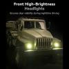 1/16 Scale RC Military Transport Truck with Trailer, RC Flatbed Trailer, 6-Wheel Drive Off-Road RC Truck with LED Headlights for Adults view 2